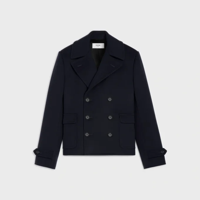Peacoat van kasjmier