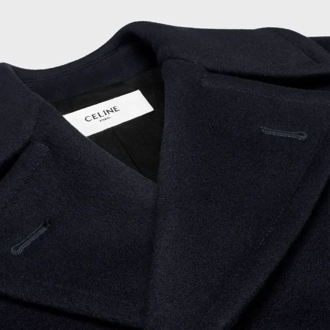 Peacoat van kasjmier