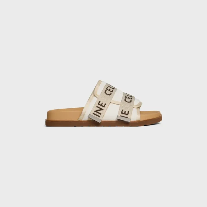 Pitea-sandaal van canvas met « CELINE »-jacquard