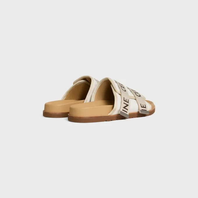 Pitea-sandaal van canvas met « CELINE »-jacquard