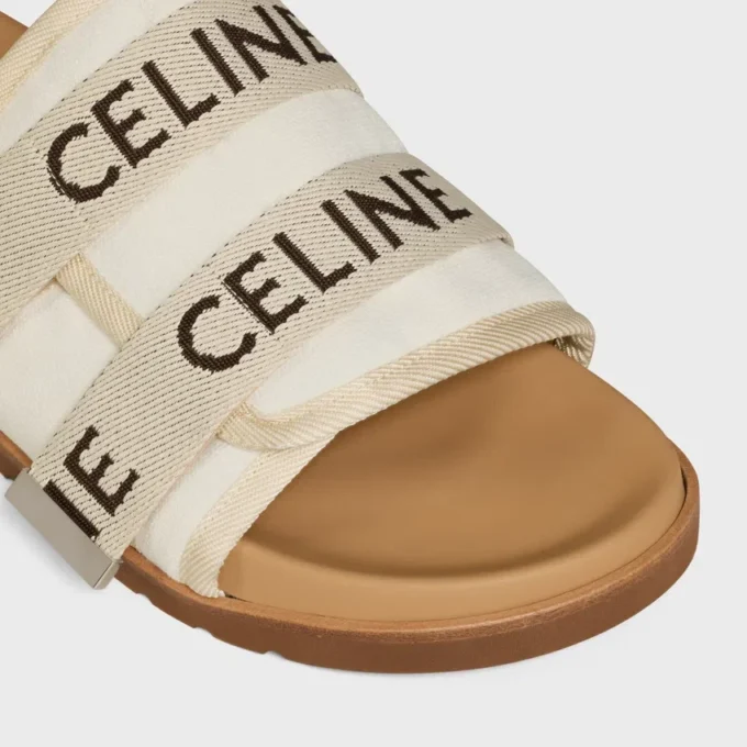 Pitea-sandaal van canvas met « CELINE »-jacquard