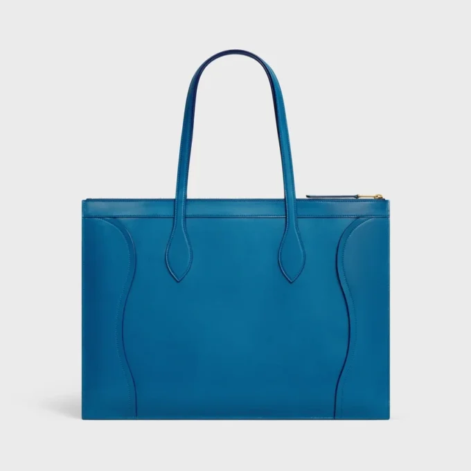 Platte Luggage van glanzend kalfsleer