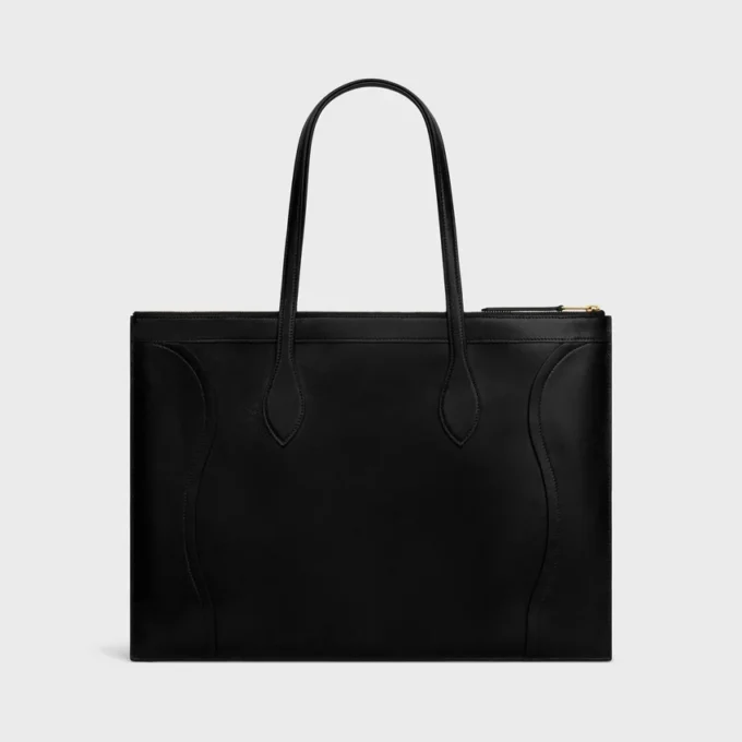 Platte Luggage van glanzend kalfsleer