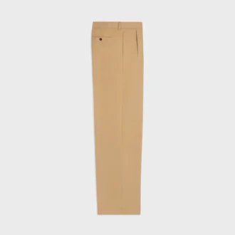 Plissébroek van katoenen canvas