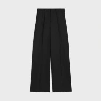 Plooirok van lichte wollen gabardine