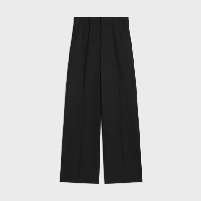 Plooirok van lichte wollen gabardine