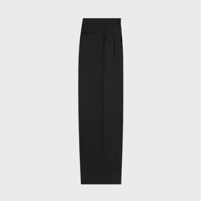 Plooirok van lichte wollen gabardine