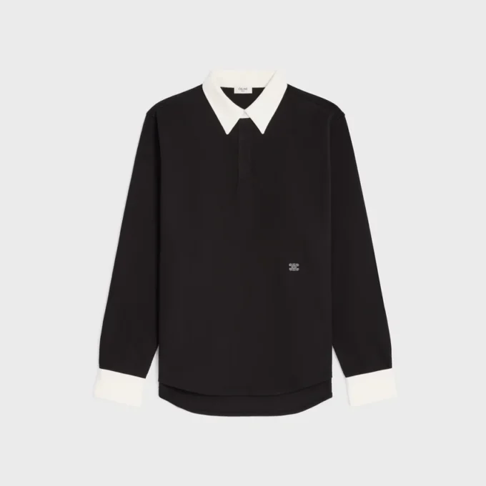 Poloshirt van geribd katoenjersey
