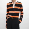 Poloshirt van gestreept katoen jersey
