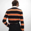 Poloshirt van gestreept katoen jersey