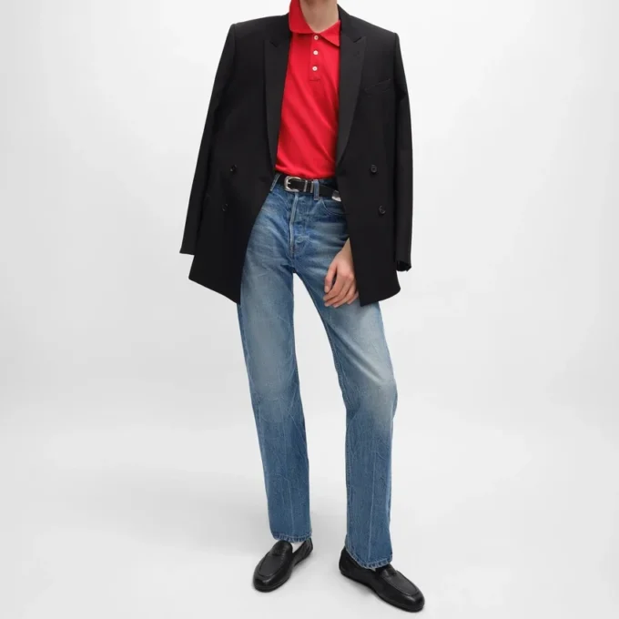 Poloshirt van piqué katoenjersey
