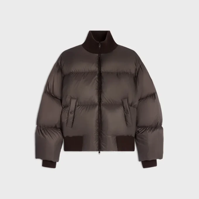 Pufferjack van licht nylon