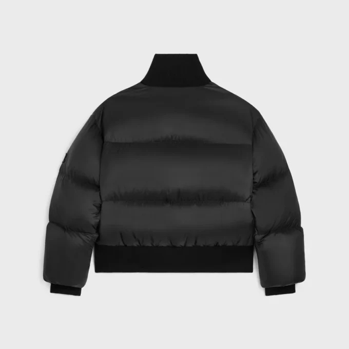 Pufferjack van licht nylon