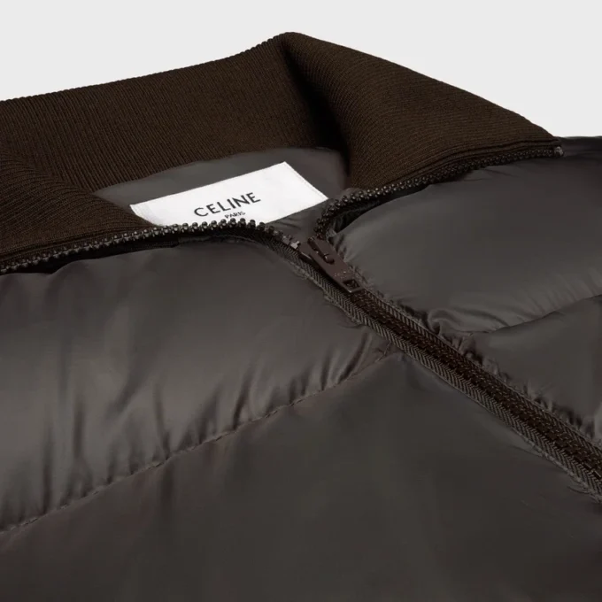 Pufferjack van licht nylon