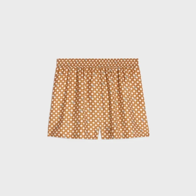 Pyjama-short van zijden twill