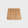 Pyjama-short van zijden twill