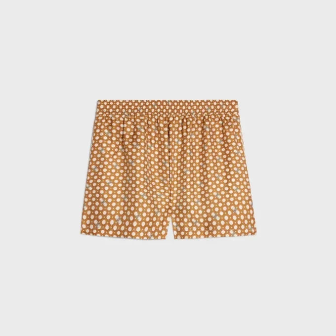 Pyjama-short van zijden twill