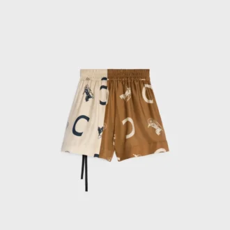 Pyjama-short van zijden twill