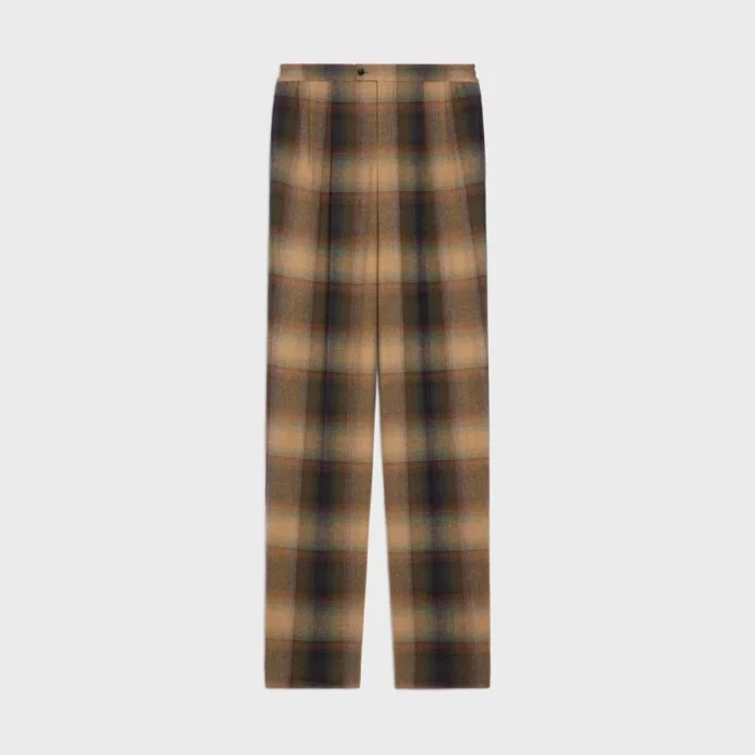 Pyjamabroek  van geruite wol