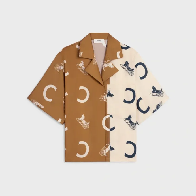 Pyjamahemd van zijden twill