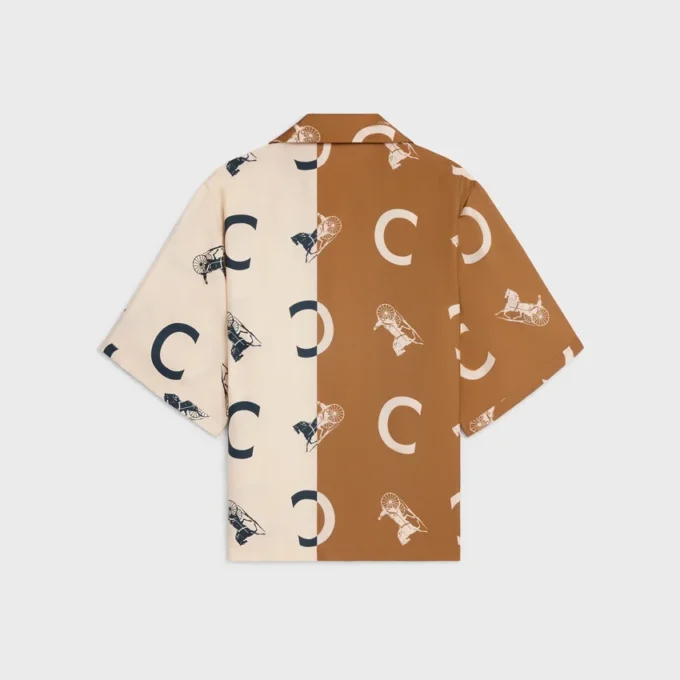 Pyjamahemd van zijden twill
