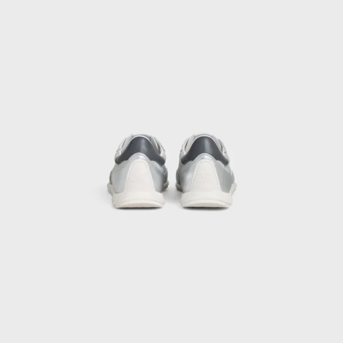 Racer Sneaker van nylon, gelamineerd kalfsleer en kalfsleer