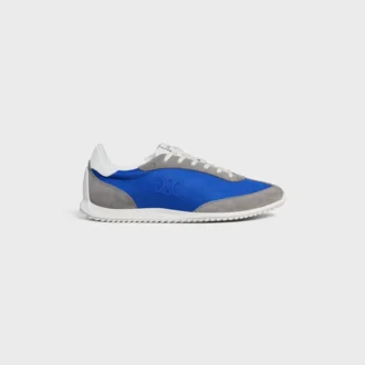 Racer Sneaker van nylon, suède kalfsleer en kalfsleer