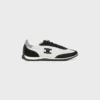Racer Sneaker van nylon, suède kalfsleer en kalfsleer