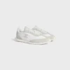 Racer Sneaker van nylon, suède kalfsleer en kalfsleer