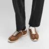 Racer Sneaker van nylon, suède kalfsleer en kalfsleer