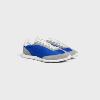 Racer Sneaker van nylon, suède kalfsleer en kalfsleer