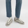 Racer Sneaker van nylon, suède kalfsleer en kalfsleer
