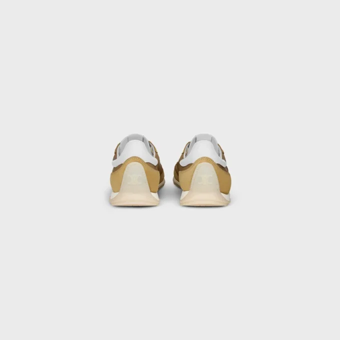 Racer Sneaker van nylon, suède kalfsleer en kalfsleer