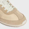 Racer Sneaker van nylon, suède kalfsleer en kalfsleer