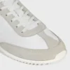 Racer Sneaker van nylon, suède kalfsleer en kalfsleer