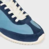 Racer Sneaker van nylon, suède kalfsleer en kalfsleer