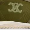 Racer Sneaker van nylon, suède kalfsleer en kalfsleer