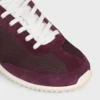 Racer Sneaker van nylon, suède kalfsleer en kalfsleer
