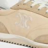 Racer Sneaker van nylon, suède kalfsleer en kalfsleer