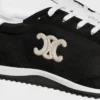 Racer Sneaker van nylon, suède kalfsleer en kalfsleer