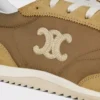 Racer Sneaker van nylon, suède kalfsleer en kalfsleer