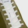 Racer Sneaker van nylon, suède kalfsleer en kalfsleer