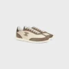 Racer Sneaker van nylon, suède kalfsleer en kalfsleer