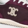 Racer Sneaker van nylon, suède kalfsleer en kalfsleer