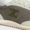 Racer Sneaker van nylon, suède kalfsleer en kalfsleer