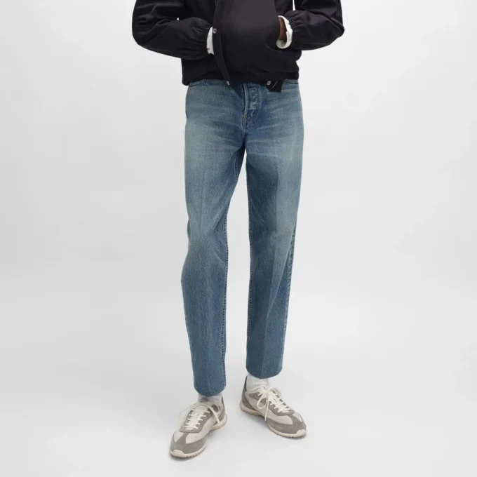 Racer Sneaker van nylon, suède kalfsleer en kalfsleer