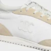 Racer Sneaker van nylon, suède kalfsleer en kalfsleer