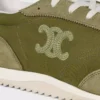 Racer Sneaker van nylon, suède kalfsleer en kalfsleer