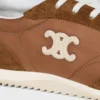 Racer Sneaker van nylon, suède kalfsleer en kalfsleer