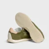 Racer Sneaker van nylon, suède kalfsleer en kalfsleer